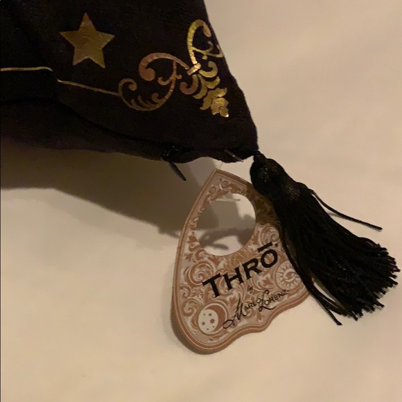 NWT THRO 12x20 Velvet Ouija Board Tassel Pillow duck feather filled - Picture 5 of 6